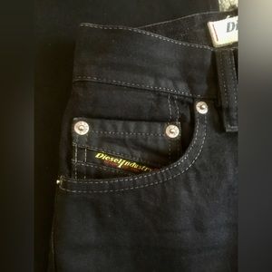 Y2K Diesel Black Coated Denim Straight Leg 2001 edition Jeans Sz 29 Italian/4 US